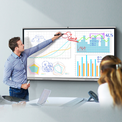 65" Classroom Digital Whiteboard , Smart Board Touch Screen Intelligent