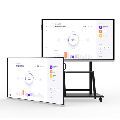 Anti Glare Glass 65 Inch Smart Board Multi Touch 12 Million Pixels