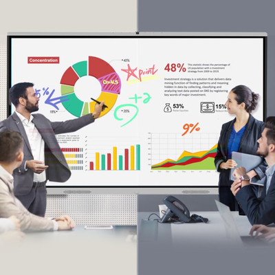 All In One 105 Inch Smart Board , Multi Touch Interactive Whiteboard Intelligent