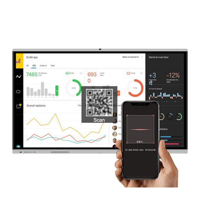 4K Resolution Multi Touch Digital Whiteboard For Presentation Conferencing