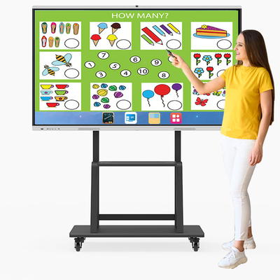 Multifunctional 86" Touch Screen Display Interactive 3840×2160 Resolution OEM
