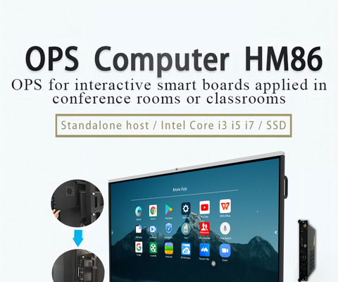 Industrial Intel OPS Computer 4K Mini For Finger Touch Interactive Whiteboard