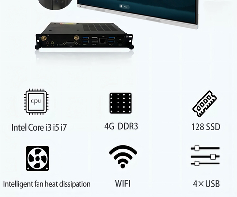 Industrial Intel OPS Computer 4K Mini For Finger Touch Interactive Whiteboard