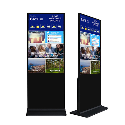 Alone Standing LCD Digital Signage Display 65 Inch 1920×1080 Resolution