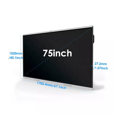 Class Teaching Interactive Digital Whiteboard , Flat Panel White Interactive Board