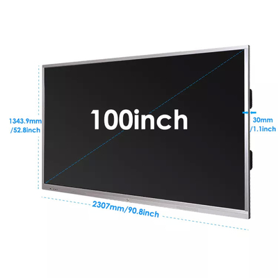 Smart Panel 4K Interactive Whiteboard For Teaching 100 Inch