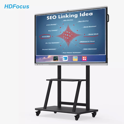 Aluminum Edging 4K Lcd Panel Smart Class Interactive Whiteboard 100 Inch