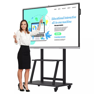 Finger Touch Smart Interactive Board , Flat Panel 4K Digital Whiteboard