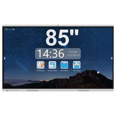 Anti Reflection Tempered Glass Interactive Flat Panel , Smart Touch Interactive Board