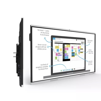 20 Points IR Touch 65 Inch Smart Board Aluminum Edging Toughened Glass