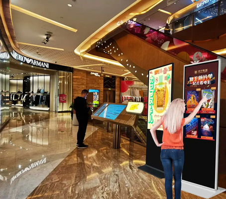 65 Inch Indoor Dual Screen Lcd Advertising Display Kiosk