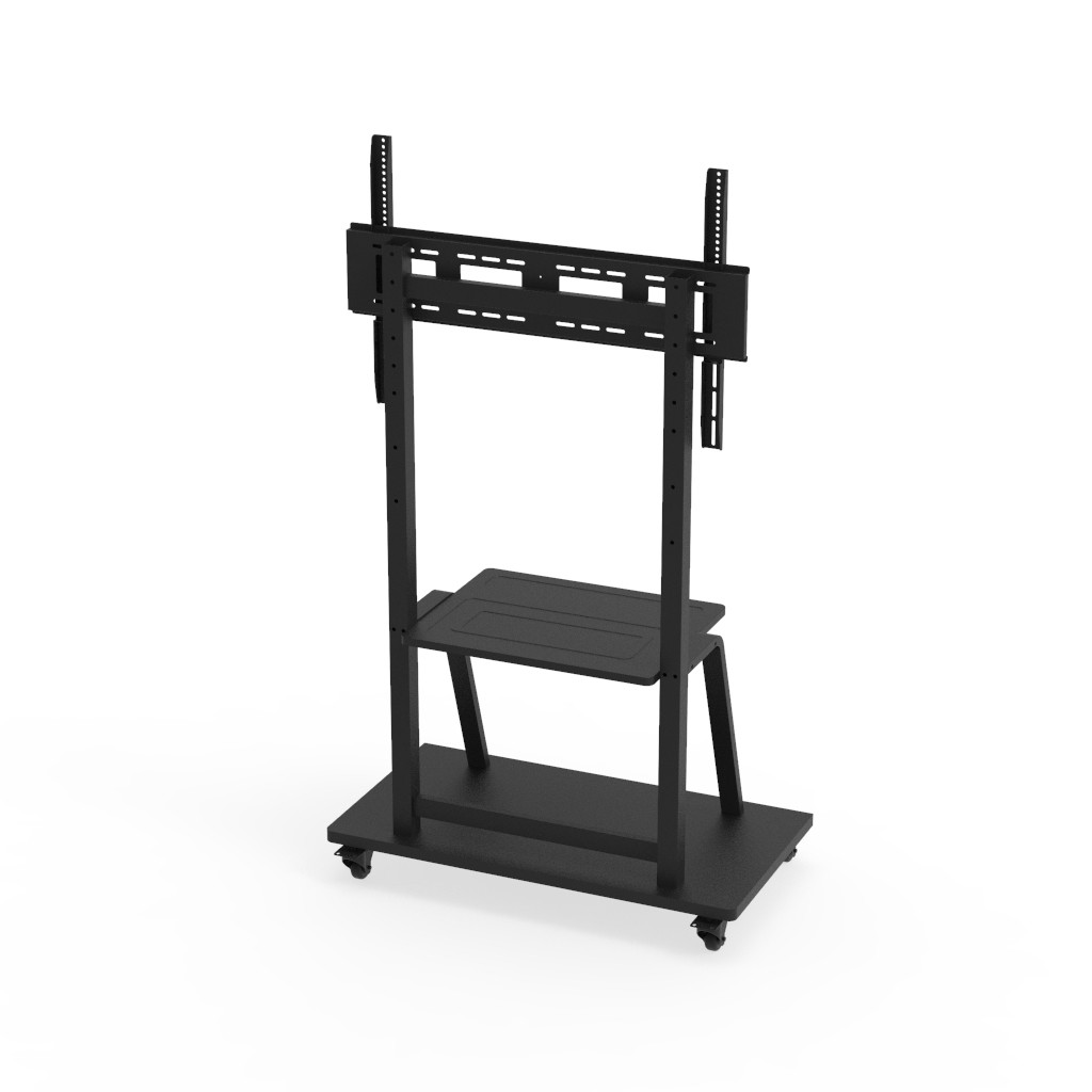 360 Degree Rotating Smart Board Floor Stand , Floor TV Stand With Mount 65 Inch