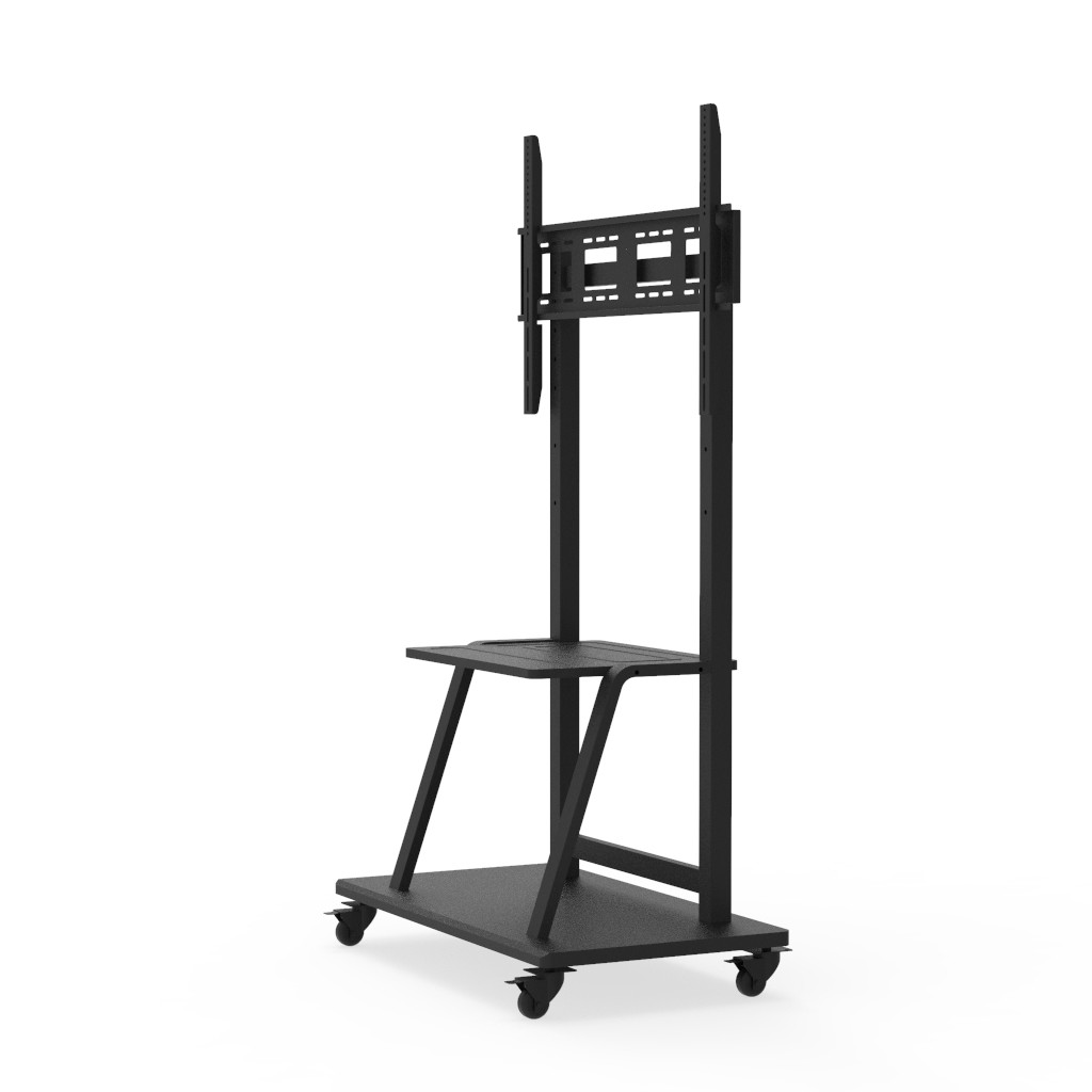 360 Degree Rotating Smart Board Floor Stand , Floor TV Stand With Mount 65 Inch